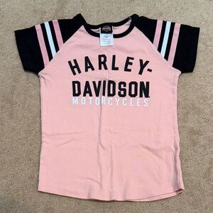 Harley-Davidson Kids Tee in Pink and Black